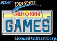 California Games startup screen