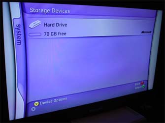 Xbox 360 hard drive 70 gigabyte