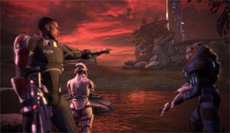Mass Effect squad on planet screenshot