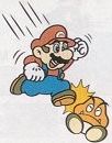 Mario knocks out a Goomba - Super Mario Bros. 3 Artwork Screenshot