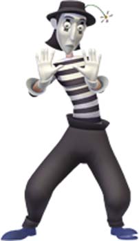 Buzz! The Mega Quiz Mime Character Art (PS2)