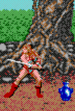 Tyris Flare from 2D to 3D in Golden Axe: Beast Rider