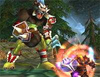 World of Warcraft leveling up screenshot