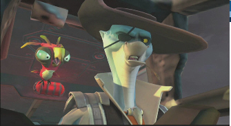 Captain Slag and Rusty Pete in Ratchet & Clank Future