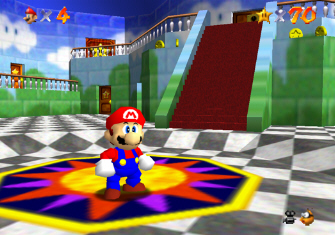 Super Mario 64 Screenshot - Wing Cap Location