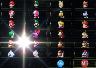 Complete Mario Kart Wii character roster