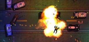 Grand Theft Auto 2 explosion screenshot