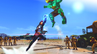 Crimson Viper Versus Blanka Street Fighter 4 screenshot