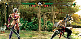 Ivy Versus Mitsurugi in Soul Calibur 4 screenshot