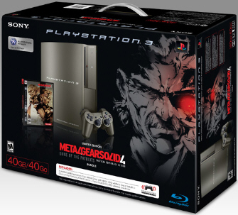 Metal Gear Solid 4 Limited Edition Gun Metal Gray color PS3 bundle