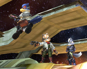 Star Fox characters are playable in Super Smash Bros. Brawl on Wii