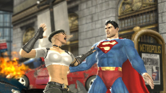 Sonya Versus Superman in Mortal Kombat vs DC Universe screenshot