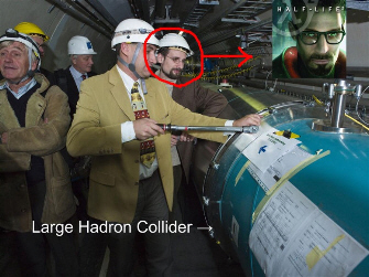 Gordon Freeman visits CERN photo