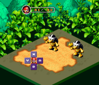 Super Mario RPG Hammer Bros. Boss Fight Screenshot