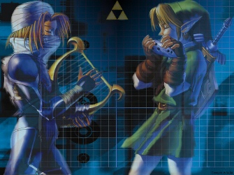 Link and Sheik Zelda Ocarina of Time Wallpaper