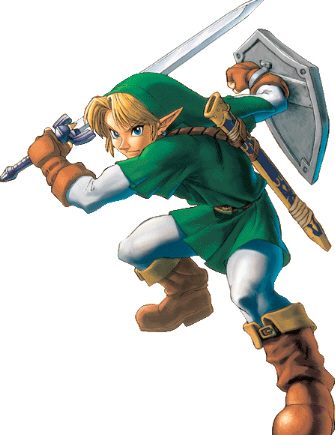Link Fighting Stance Artwork (Zelda: Ocarina of Time)