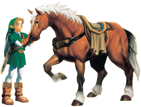 NIB - Legend of Zelda Ocarina of Time Link and Epona N64 Era Video Game  (RARE)