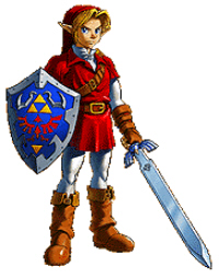 Link Red Tunic Artwork - Zelda Ocarina of Time