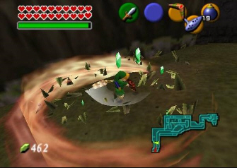 Link's Magic Spin-Attack Screenshot (Zelda: Ocarina of Time)