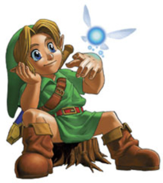 Link with Navi the fairy, Zelda: Ocarina of Time artwork
