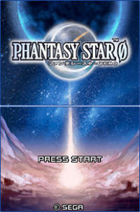 Phantasy Star Zero logo on startup screen