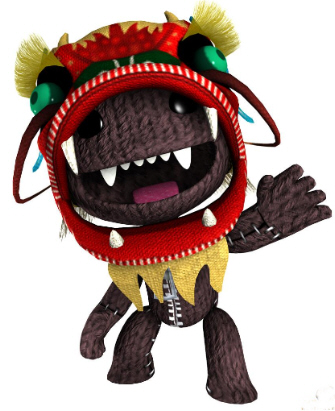 Sackboy, crying out to be stuffed.