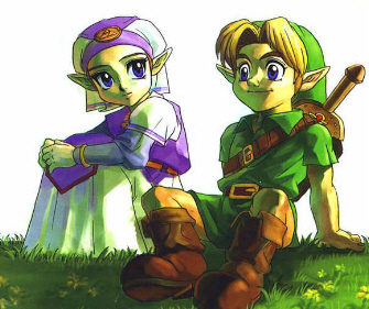 Young Zelda & Link Artwork (Zelda: Ocarina of Time)