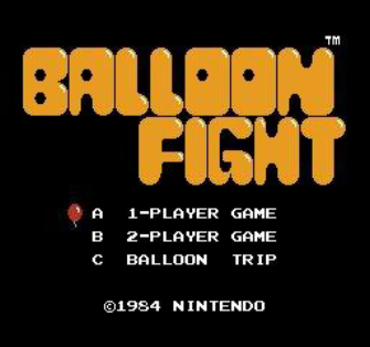 Balloon Fight NES Title Screenshot