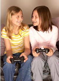Girls Playing Video Games