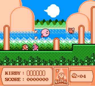 Kirby's Adventure - Puffing Kirby Screenshot