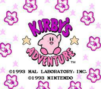 Kirby's Adventure Title Screenshot