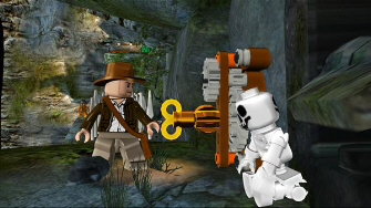 Using keys to lower platforms or open doors play a huge role in Lego Indiana Jones