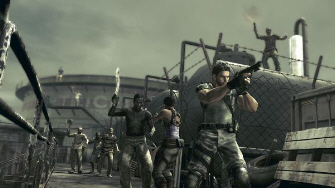 Better know where to run in Resident Evil 5 as this screenshot indicates
