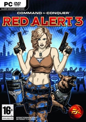 Unreleased Red Alert 3 Allied box cover with Tanya