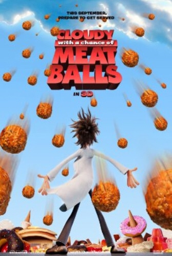 Cloudy With A Chance of Meatballs poster. Videogames announced