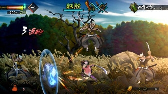 Muramasa: The Demon Blade Wii screenshot. Battle time!