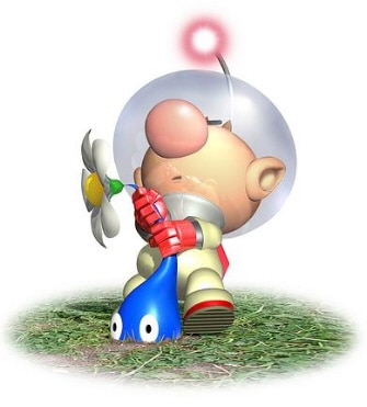 Olimar Plucking Pikmin Artwork (say that five times fast)