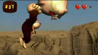 Donkey Kong Jungle Beat pig beating screenshot. New Play Control version