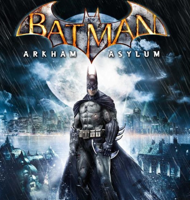 Batman: Arkham Asylum box cover artwork. For PS3, Xbox 360 and PC. Release date is August 25th, 2009