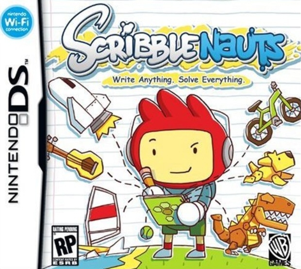 Scribblenauts game box artwork. Release date is September 15, 2009