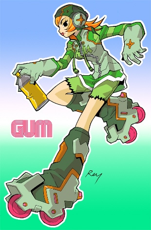 Jet Grind Radio 2 Wii Gum character artwork