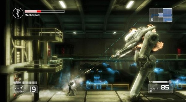 Shadow Complex gameplay screenshot. Release date is August 19th, 2009