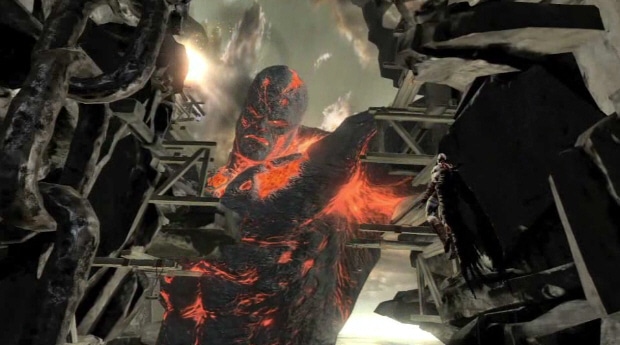 God of War 3 Kratos Flying screenshot