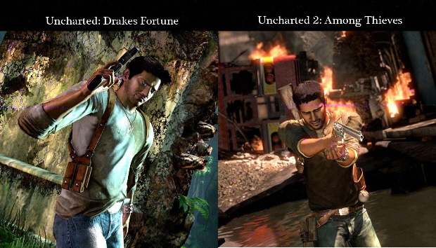 Nathan Drake Wallpaper Comparison (Uncharted 1 & 2)