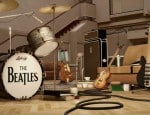 The Beatles Rock Band instruments wallpaper