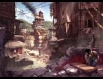 Uncharted 2 Wartorn City Concept Art