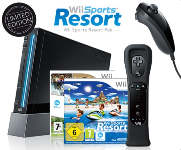 Wii black Wii Sports Resort Bundle limited edition Europe