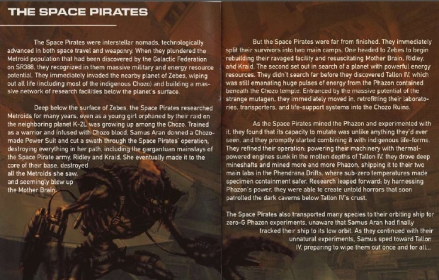 Metroid Prime Story - Space Pirates (Instruction Book Scan)