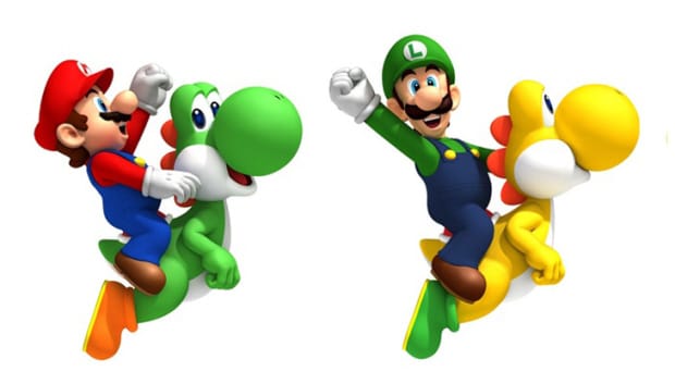 Yoshi Riding New Super Mario Bros Wii artwork