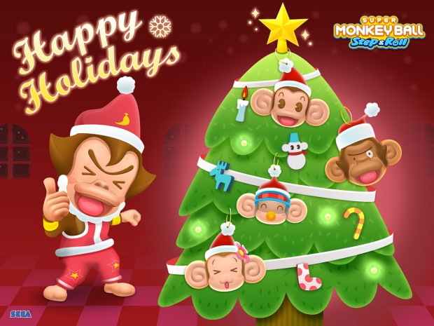 Super Monkey Ball Step & Roll Christmas wallpaper